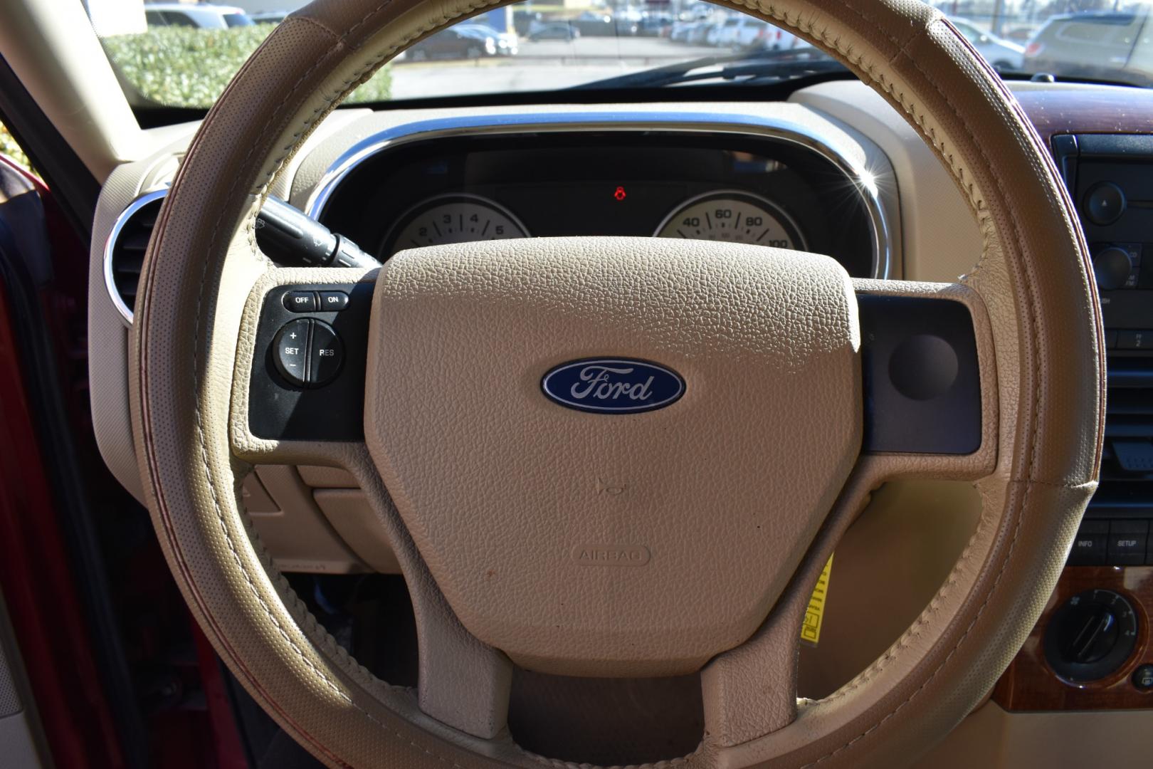 2006 Red /Tan Ford Explorer Eddie Bauer 4.0L 2WD (1FMEU64E76U) with an 4.0L V6 SOHC 16V engine, 5-Speed Automatic Overdrive transmission, located at 5925 E. BELKNAP ST., HALTOM CITY, TX, 76117, (817) 834-4222, 32.803799, -97.259003 - Photo#10